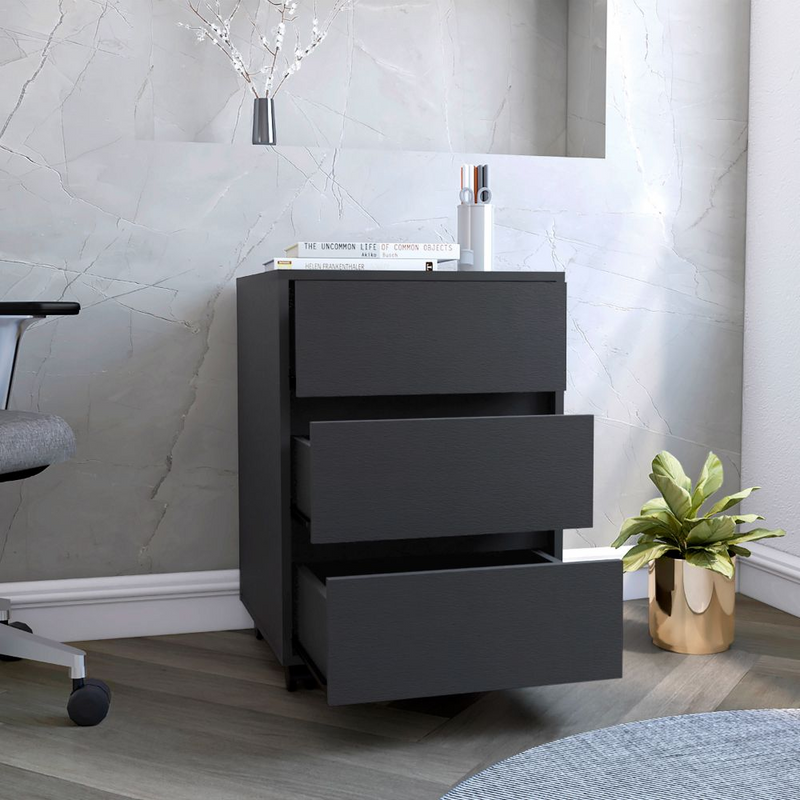 Ibero 3 Drawer Filing Cabinet, Four Casters