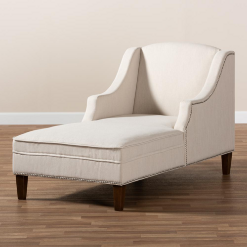 Baxton Studio Leonie Modern and Contemporary Beige Fabric Upholstered