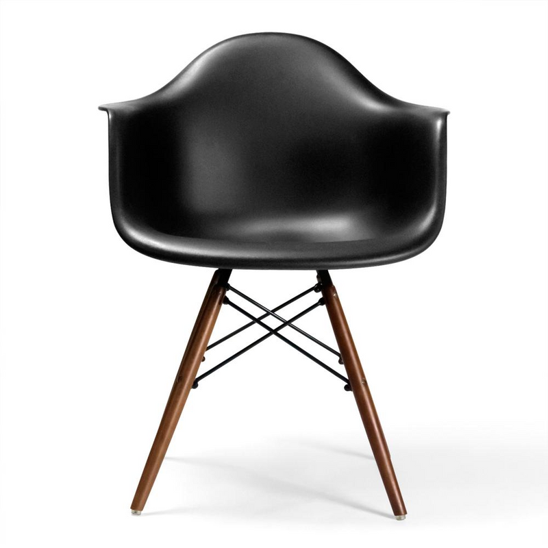 Dijon - Walnut Finished Wood Chair, Black