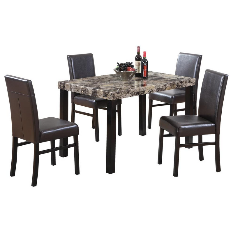 5-Piece Marble Dining Set