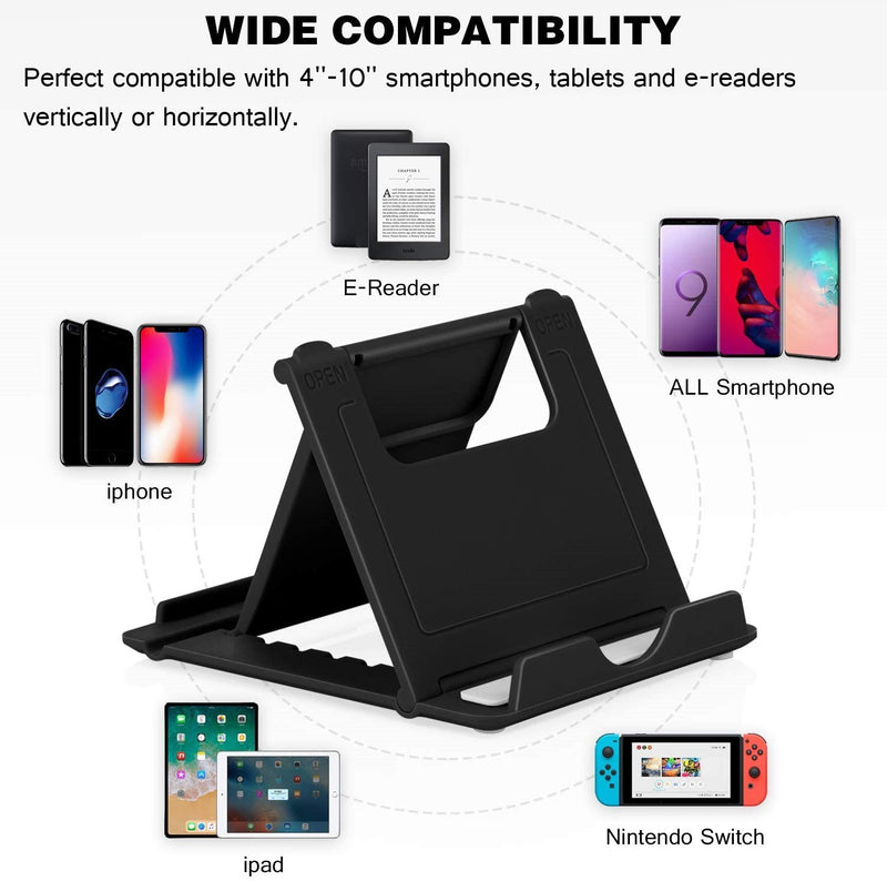 Phone/Tablet Stand, Foldable Multi-Angle Holder for Phone and Tablet