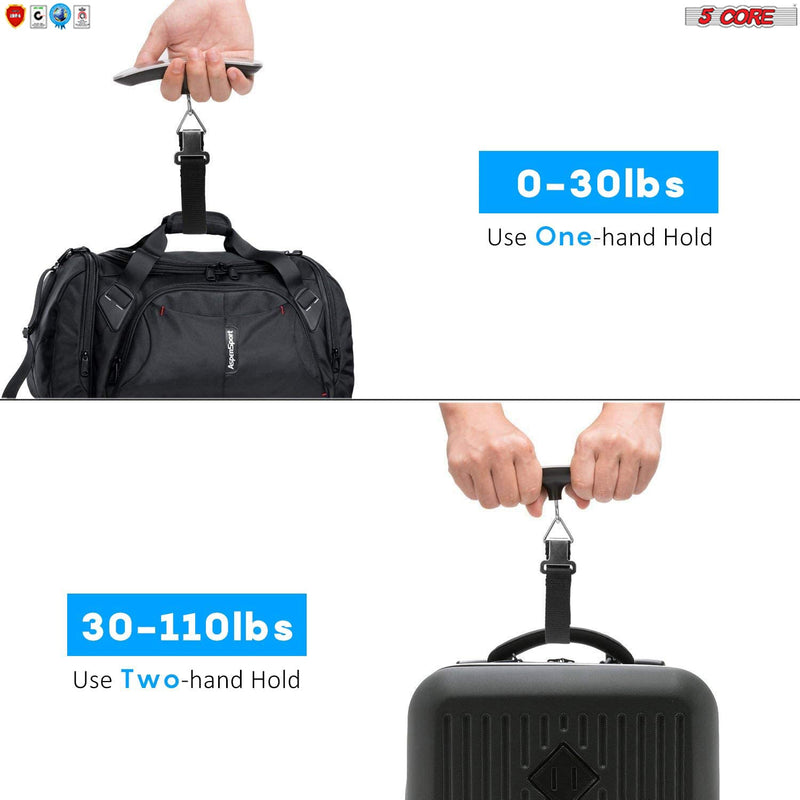 5 Core Luggage Scale Handheld Portable Electronic Digital Hanging Bag
