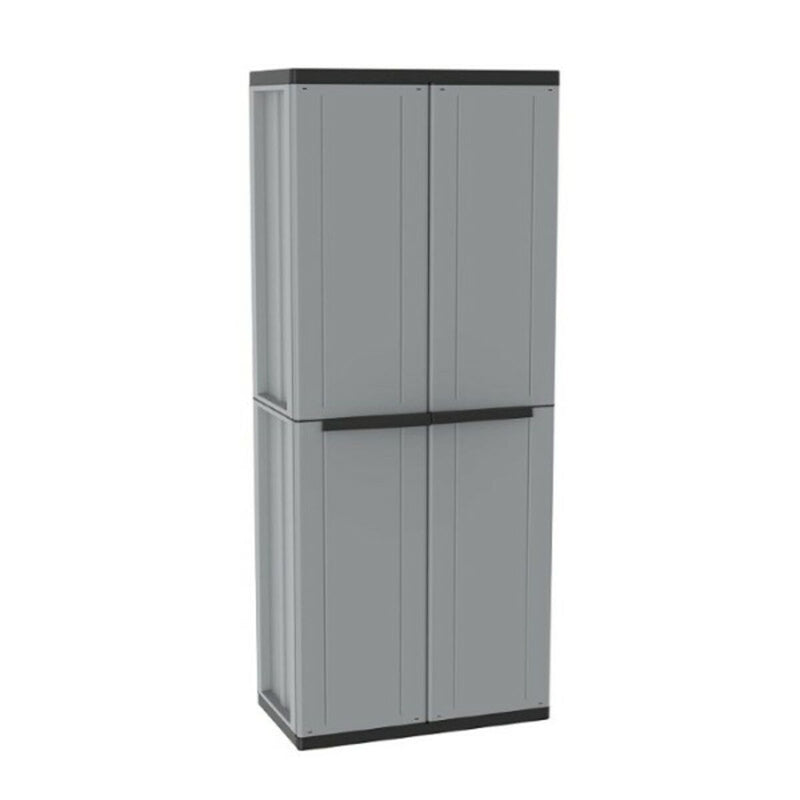 Broom cupboard Terry JLine 368 Grey 68 x 37,5 x 163,5 cm Black/Grey