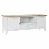 TV furniture DKD Home Decor 141 x 40 x 54 cm Fir Natural Metal White