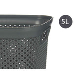 Basket 20 x 14 x 27 cm Anthracite Plastic 5 L