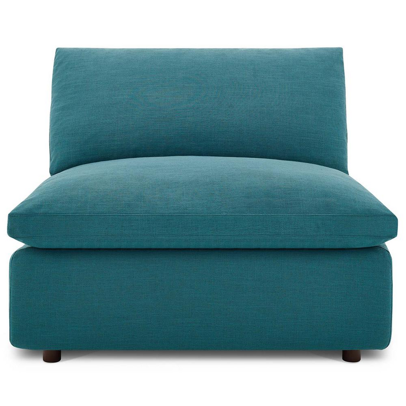 Commix Down Filled Overstuffed 5 Piece Sectional Sofa Set-Teal