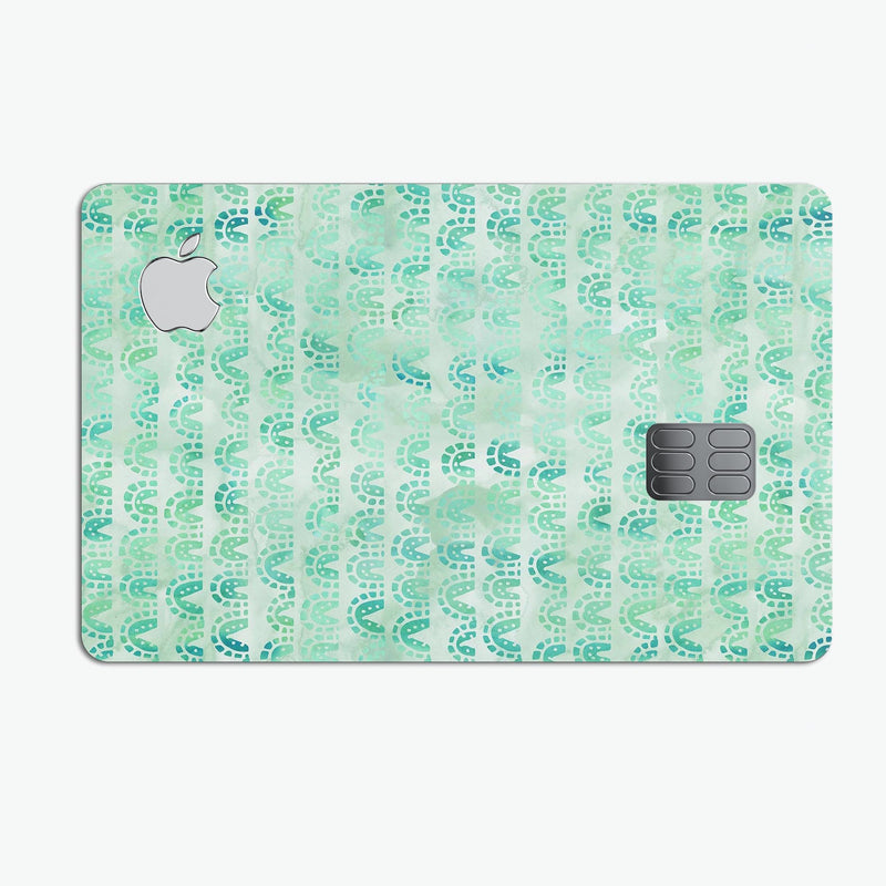 Green Watercolor Arches Pattern - Premium Protective Decal Skin-Kit