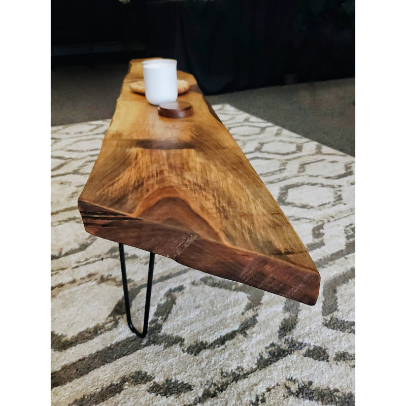Live Edge Coffee Table with Hairpin Legs