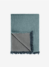 Gray Cotton Throw Blanket, Couch Blanket