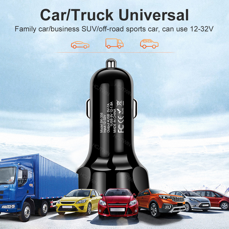 4 USB Car Charger Fast 7A QC3.0 Quick Car Chargr Adapter