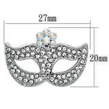 LO2807 - Imitation Rhodium White Metal Brooches with Top Grade Crystal